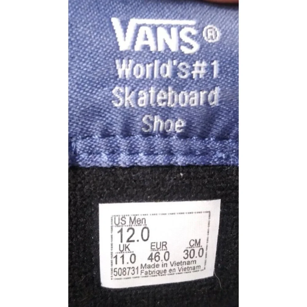 Vans Sk8-Hi Sneakers Men's Size 12 Shoes Old Skool Era Blue White Stripe